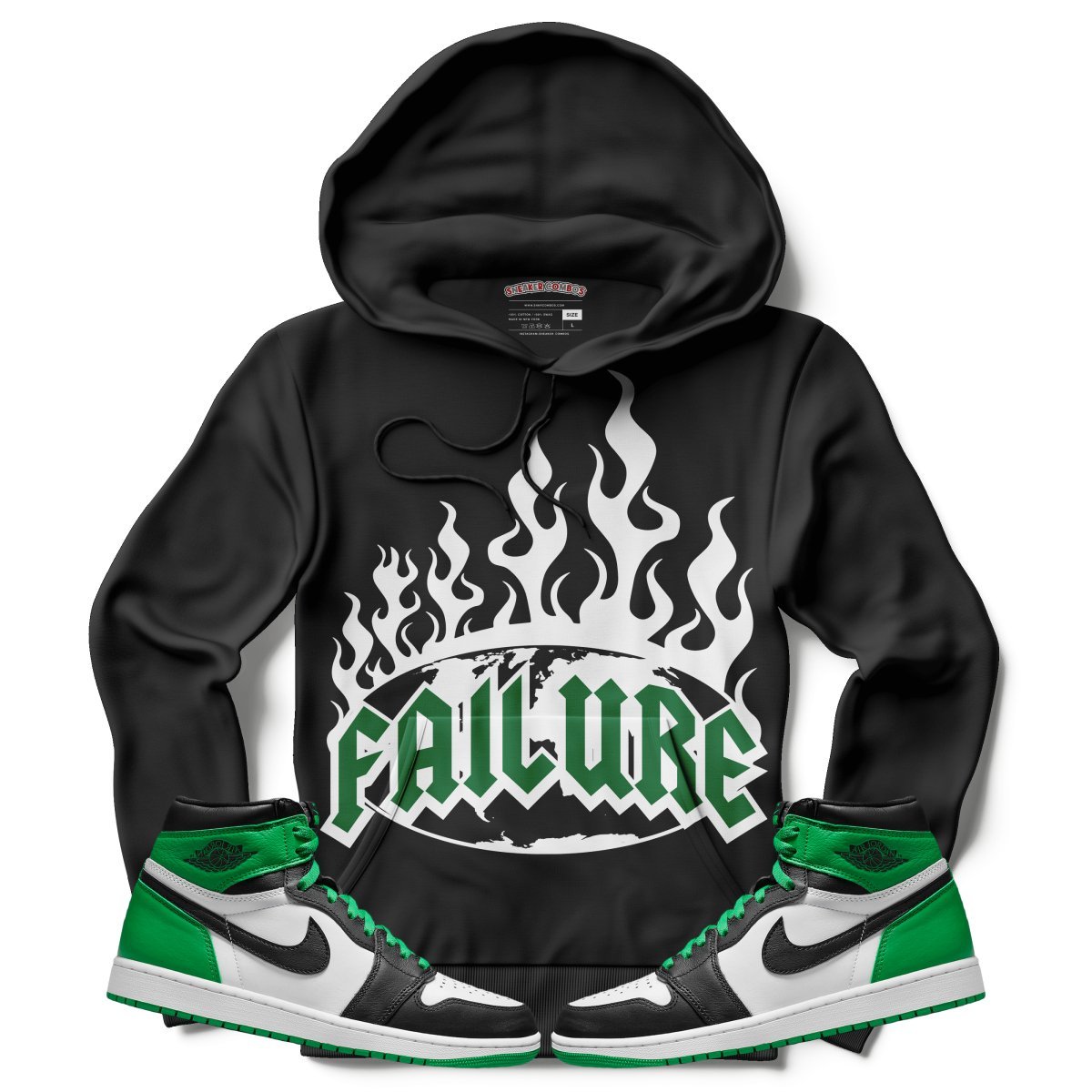 Failure (Air Jordan 1 Lucky Green) Hoodie - Lucid Soles