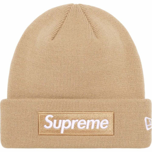 Supreme Box Logo Beanie (FW23) Dark Sand - Lucid Soles