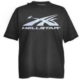 HELLSTAR Classic Logo Tee White/Silver Crystal - Lucid Soles