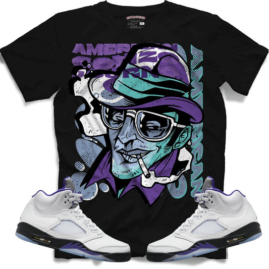 Fear And Loathing (Retro 5 Concord) T-Shirt - Black - Lucid Soles
