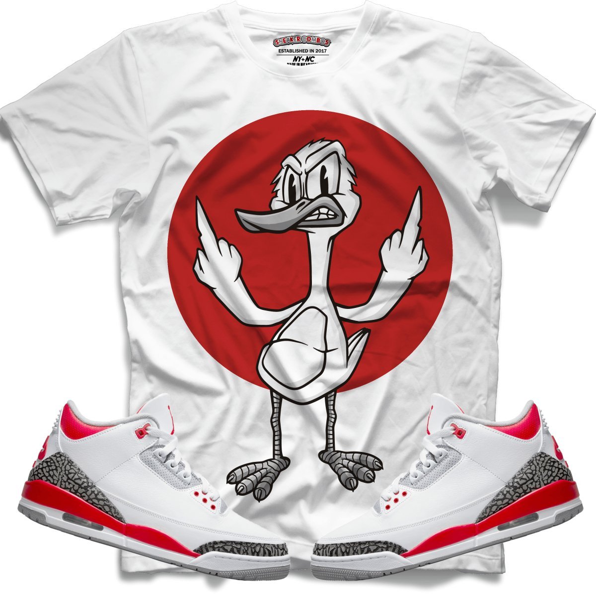 FK You (Retro 3 Fire Red) T-Shirt - Lucid Soles