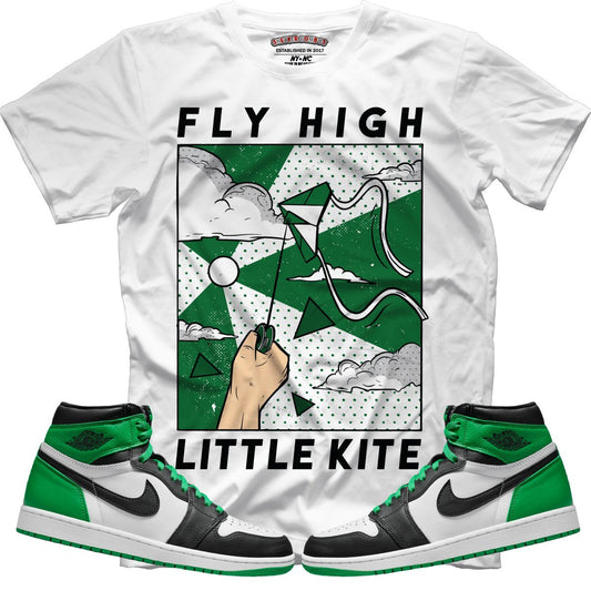 Fly High Little Kite (Air Jordan 1 Lucky Green) T-Shirt - Lucid Soles