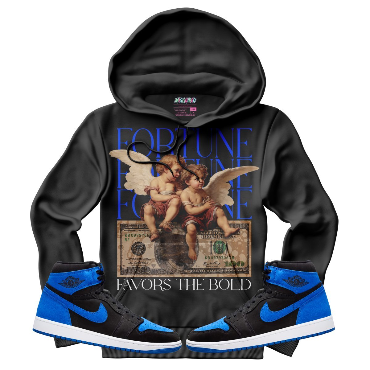 Fortune Favors The Bold (Air Jordan 1 Royal Reimagined) Hoodie - Lucid Soles