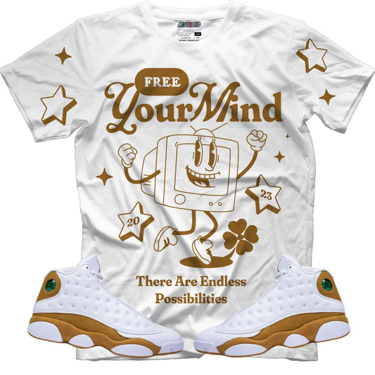Free Your Mind (Air Jordan 13 Wheat) T-Shirt - Lucid Soles