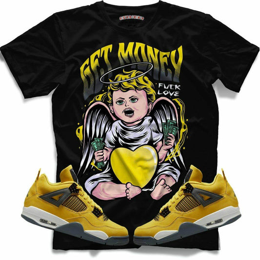 Get Money Fuck Love (Retro 4 Lightning) T-Shirt - Lucid Soles