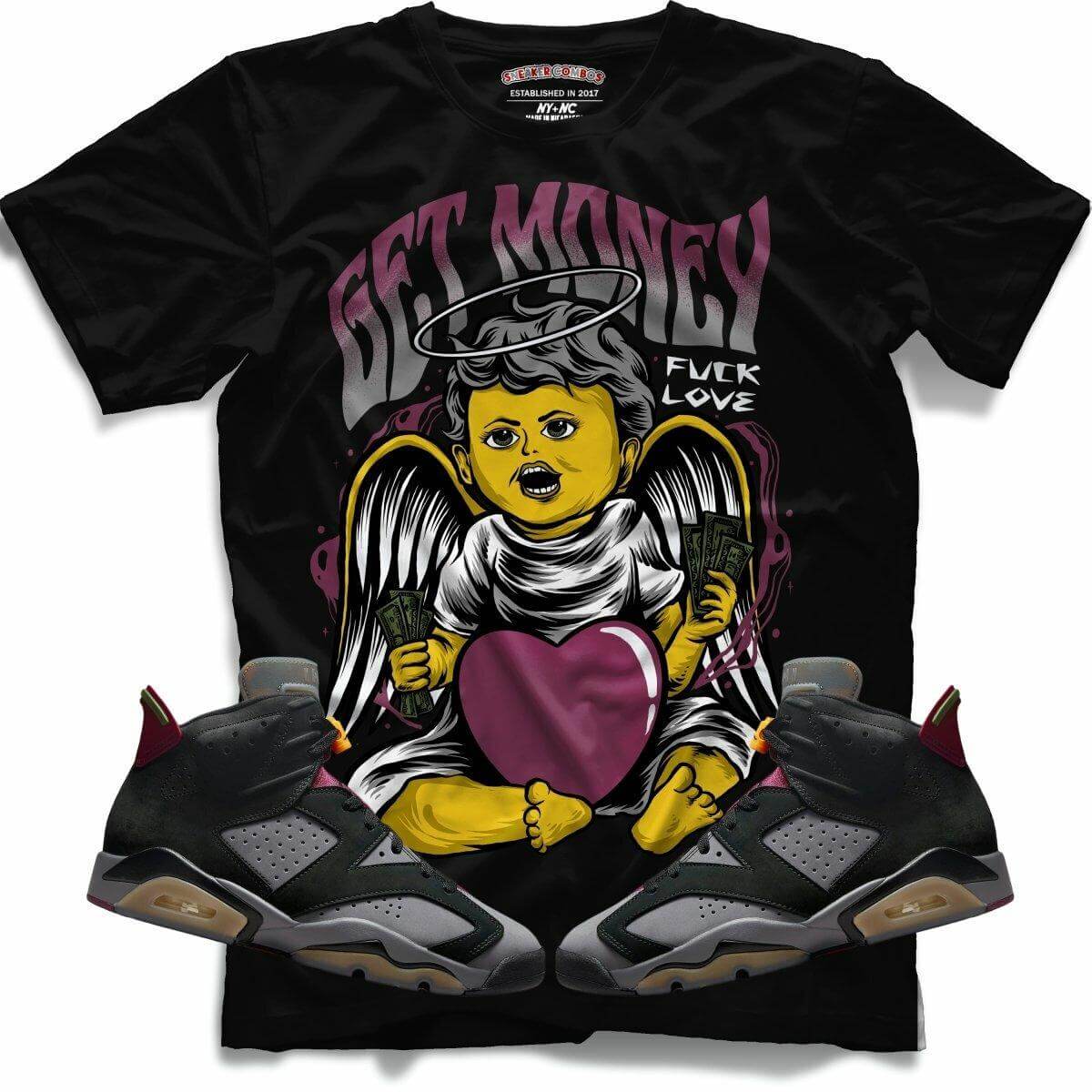 Get Money (Retro 6 Bordeaux) T-Shirt - Lucid Soles