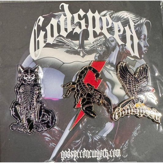 Godspeed Animal 3 Piece Pin Pack - Lucid Soles