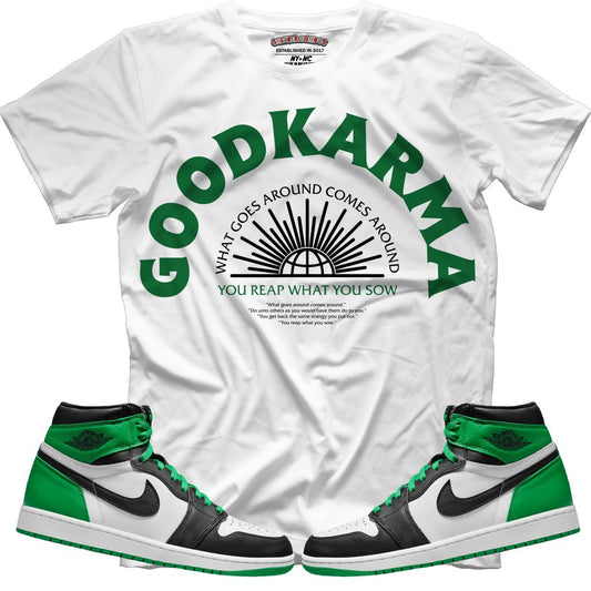 Good Karma (Air Jordan 1 Lucky Green) T-Shirt - Lucid Soles