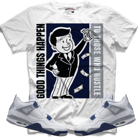 Good Things Happen (Retro 4 Midnight Navy) T-Shirt - Lucid Soles
