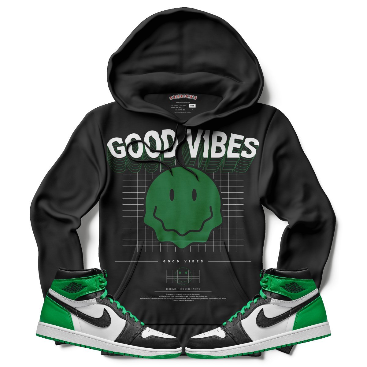 Good Vibes (Air Jordan 1 Lucky Green) Hoodie - Lucid Soles