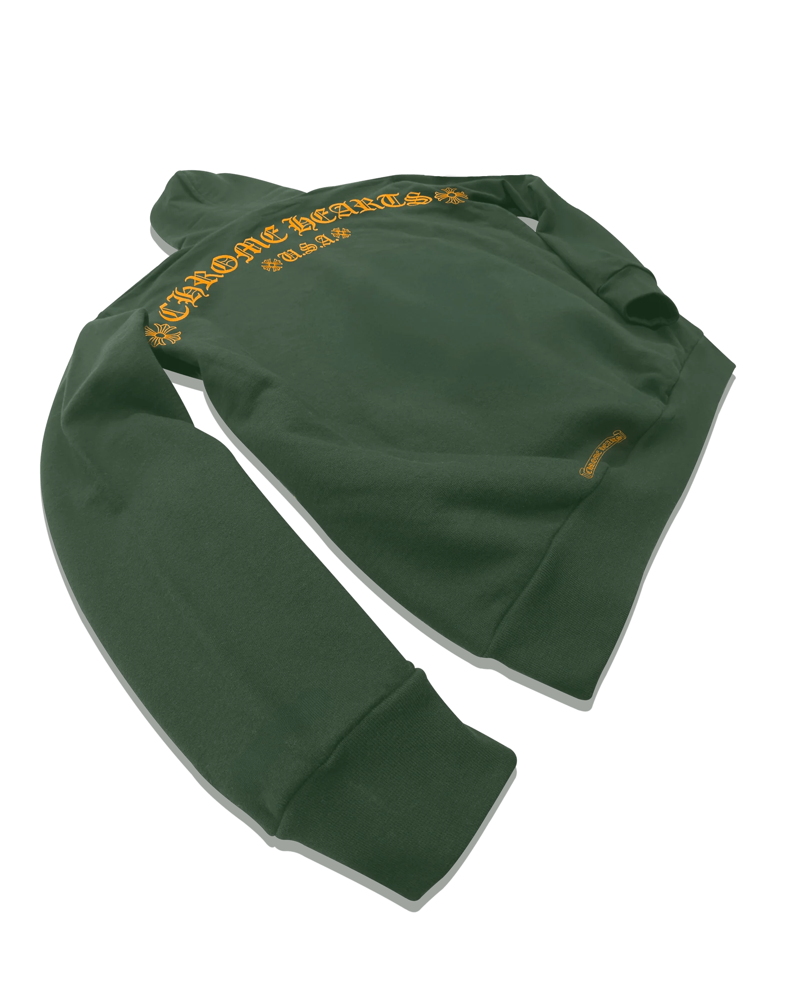 Chrome Hearts Script Hoodie Green & Orange - Lucid Soles
