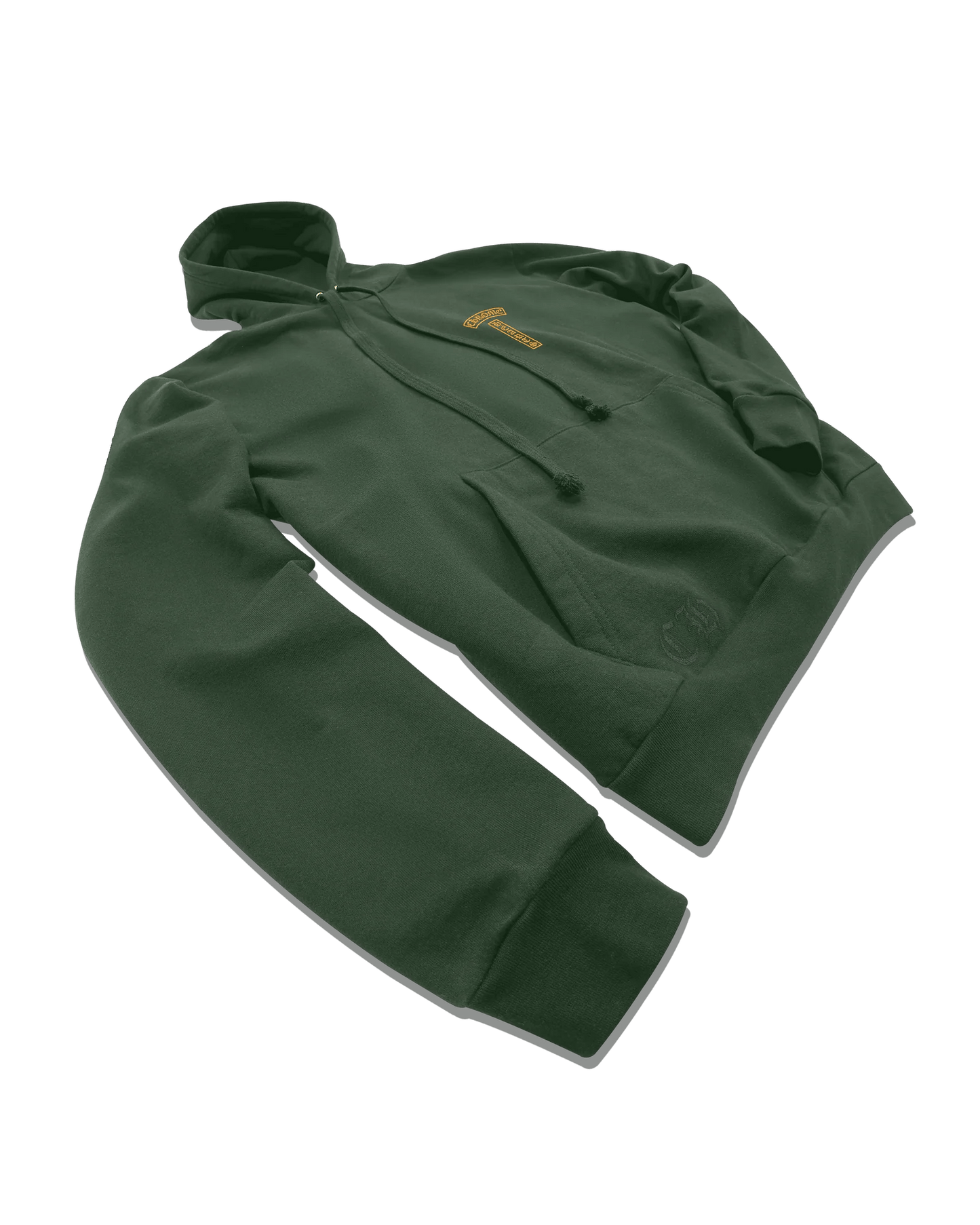 Chrome Hearts Script Hoodie Green & Orange - Lucid Soles