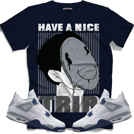 Have A Nice Trip (Retro 4 Midnight Navy) T-Shirt - Lucid Soles