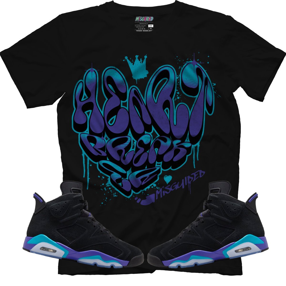 Heart Breaker (Air Jordan 6 Aqua) T-Shirt - Lucid Soles
