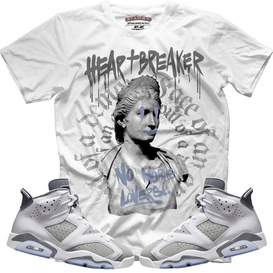 Heart Breaker (Retro 6 Cool Grey) T-Shirt - Lucid Soles