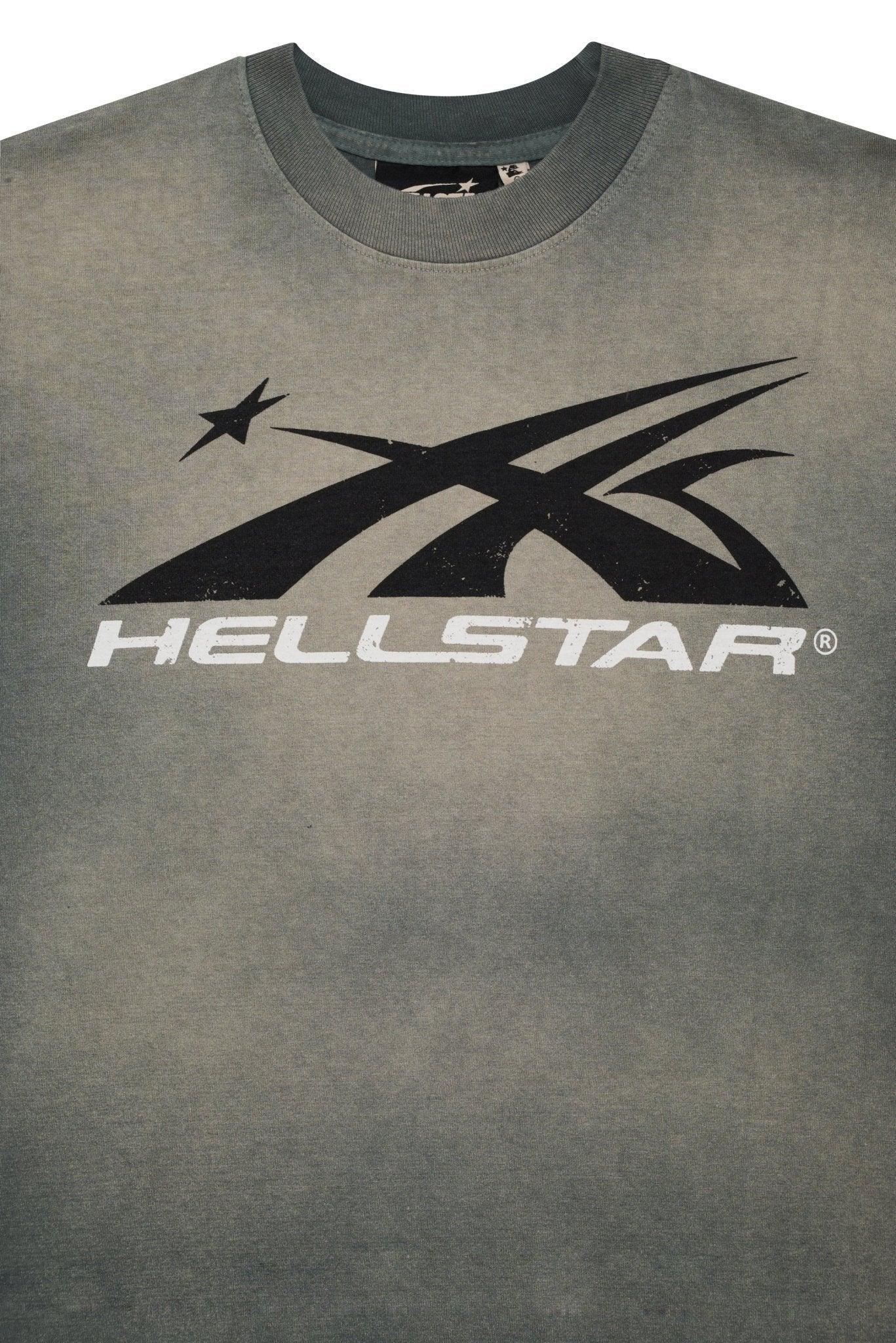Hellstar Sports Logo T-Shirt Grey - Lucid Soles