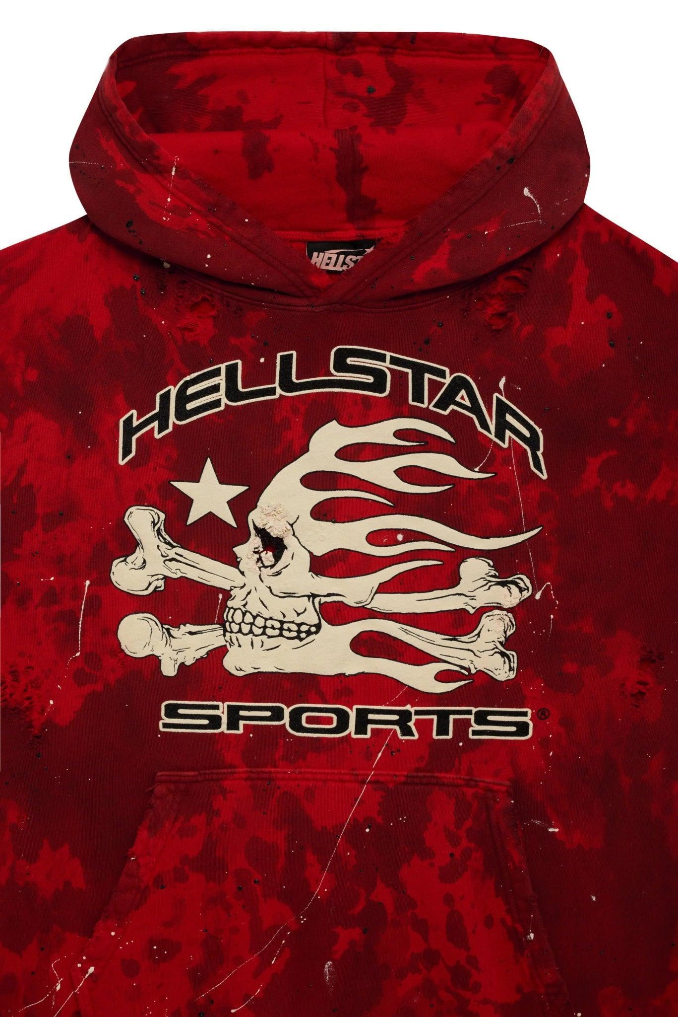 Hellstar Sports Red Tye - Dye Skull Hoodie - Lucid Soles