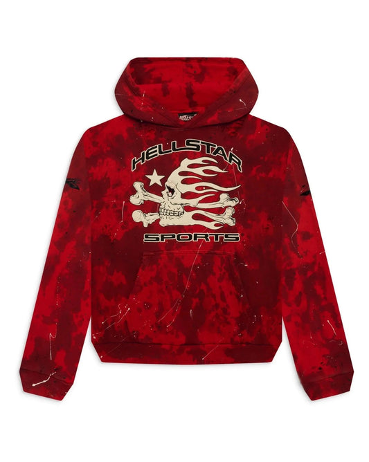 Hellstar Sports Red Tye - Dye Skull Hoodie - Lucid Soles