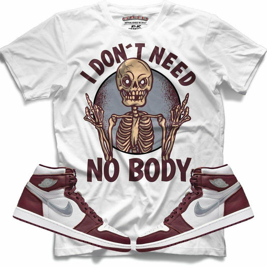 I Don't Need No Body (Retro 1 Bordeaux) T-Shirt - Lucid Soles