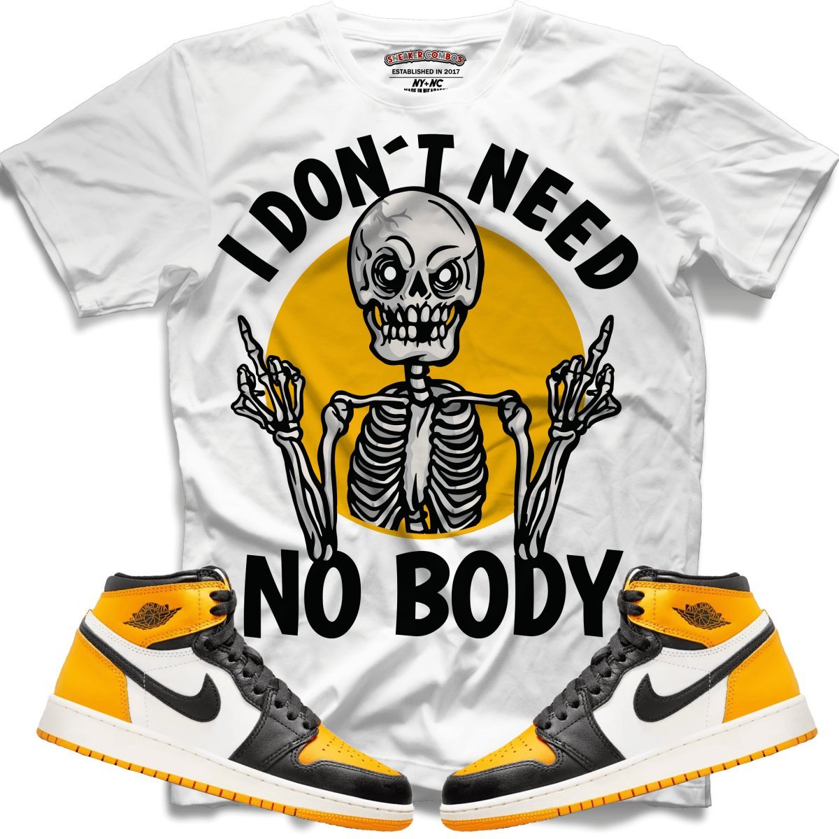 I Don't Need Nobody (Retro 1 Taxi) T-Shirt - Lucid Soles