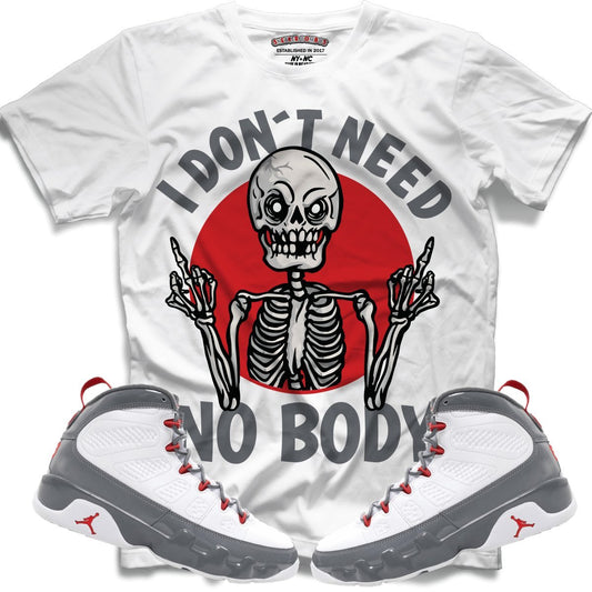I Don't Need Nobody (Retro 9 Fire Red) T-Shirt - Lucid Soles
