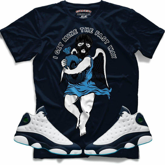 I Get Mine The Fast Way (Retro 13 Obsidian) T-Shirt - Lucid Soles