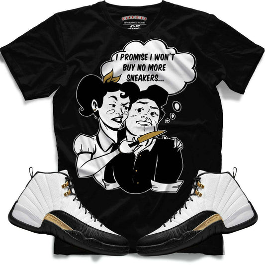 I Promise I Won't Buy Anymore Sneakers (Retro 12 Royalty) T-Shirt - Lucid Soles