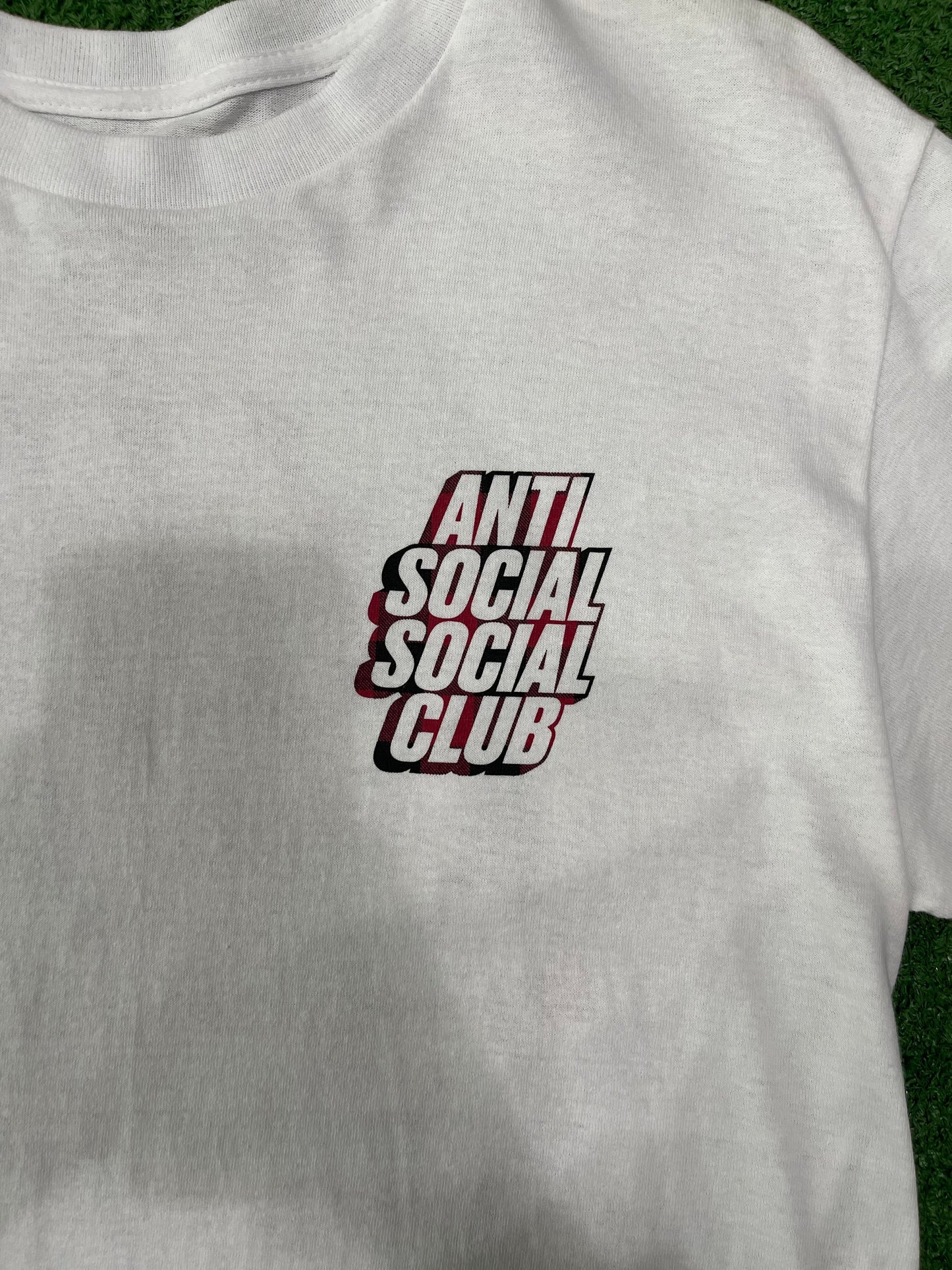 Anti Social Social Club Plaid Red Tee (White)