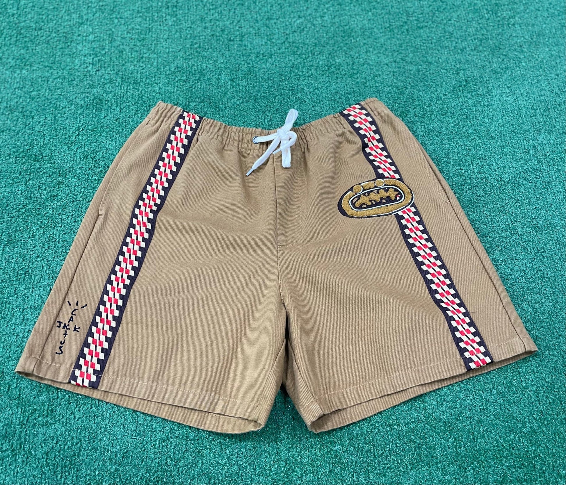 Travis Scott Cactus Jack Stripe Short Brown Multi - Lucid Soles