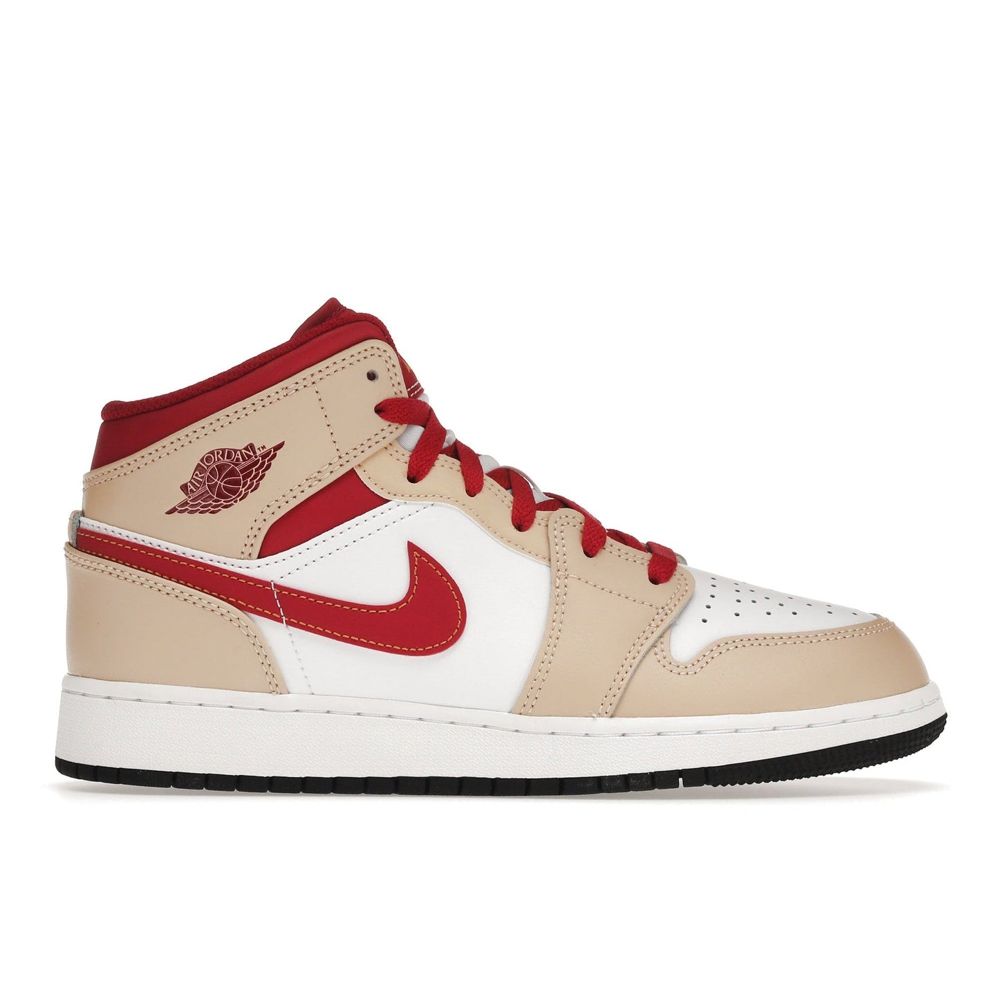 Air Jordan 1 Mid Light Curry Cardinal