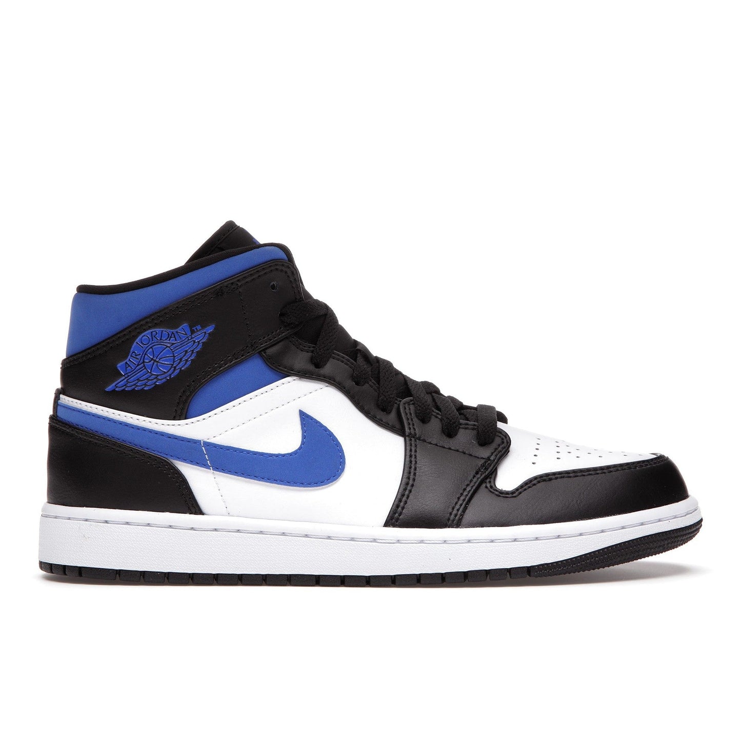 Air Jordan 1 Mid White Black "Racer Blue" - Lucid Soles