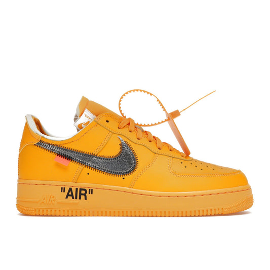 Nike Air Force 1 Low OFF - WHITE University Gold Metallic Silver - Lucid Soles
