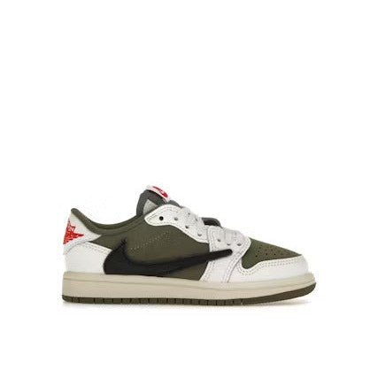 Jordan 1 Retro Low OG SP Travis Scott Medium Olive (PS) - Lucid Soles