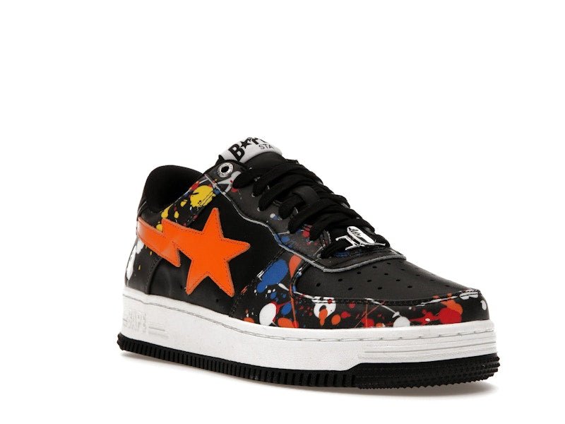 A Bathing Ape Bape Sta Paint Splatter Black - Lucid Soles