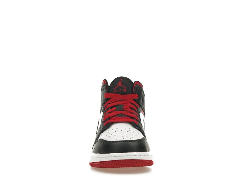 Air Jordan 1 Mid White Gym Red Black - Lucid Soles