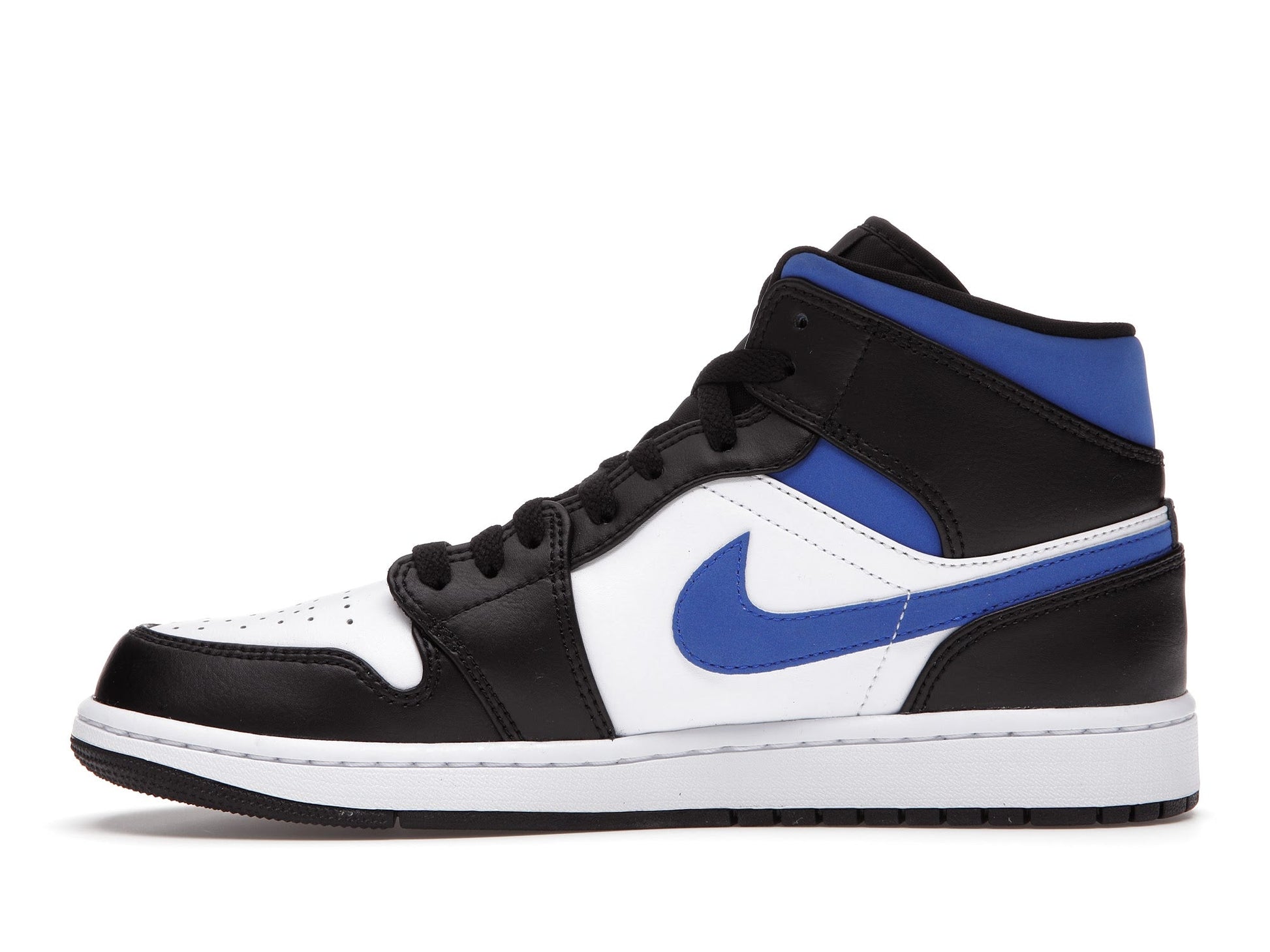 Air Jordan 1 Mid White Black "Racer Blue" - Lucid Soles