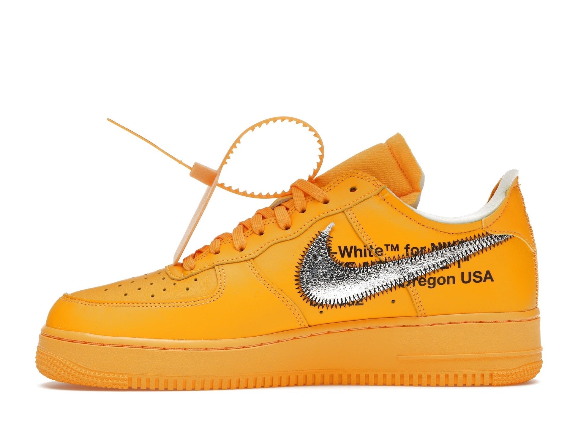 Nike Air Force 1 Low OFF - WHITE University Gold Metallic Silver - Lucid Soles