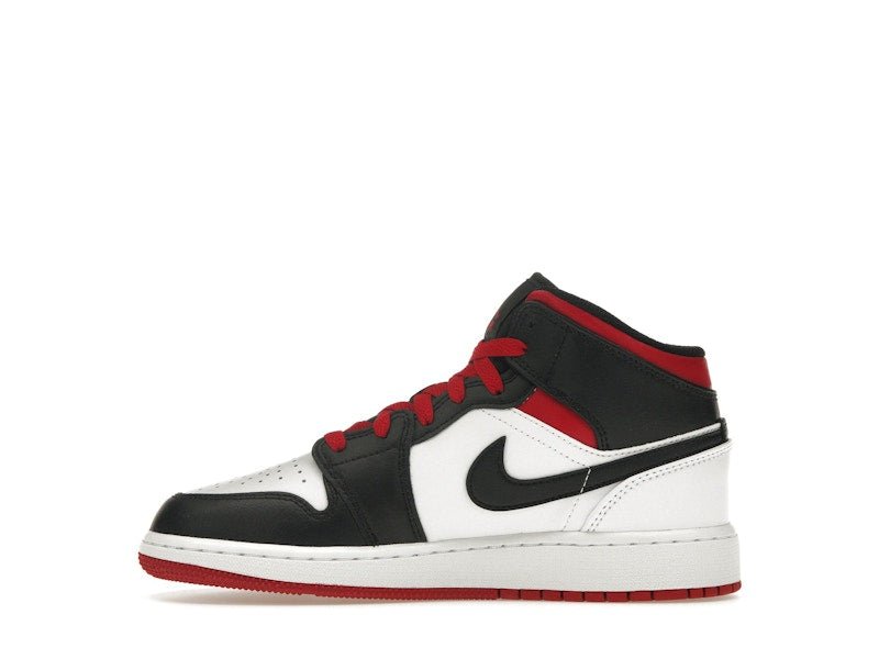 Air Jordan 1 Mid White Gym Red Black - Lucid Soles