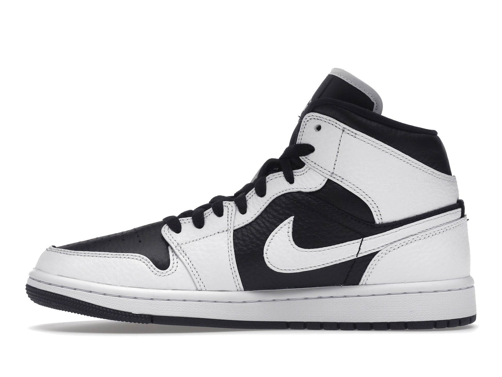 Air Jordan 1 Mid Split Black White - Lucid Soles