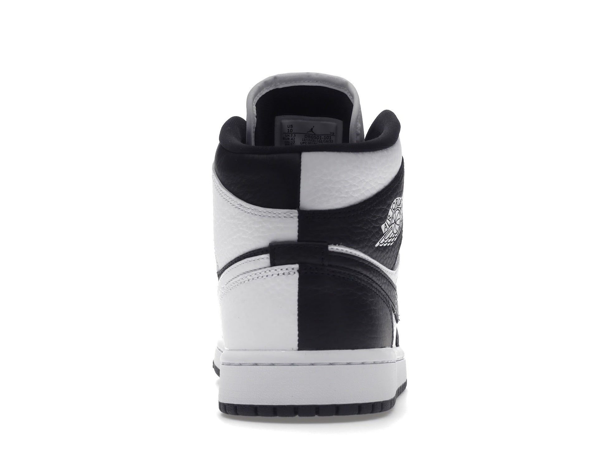 Air Jordan 1 Mid Split Black White - Lucid Soles