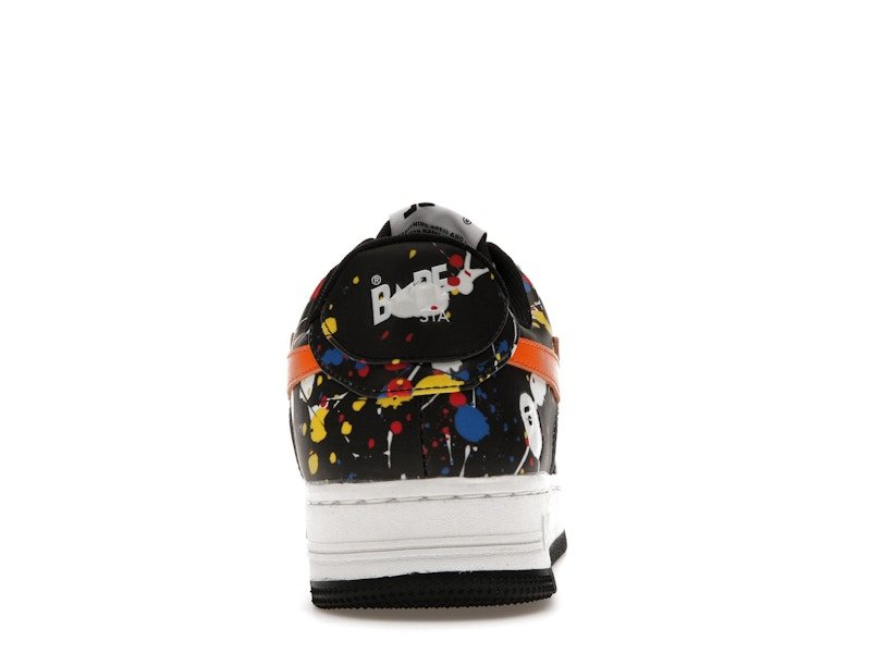 A Bathing Ape Bape Sta Paint Splatter Black - Lucid Soles