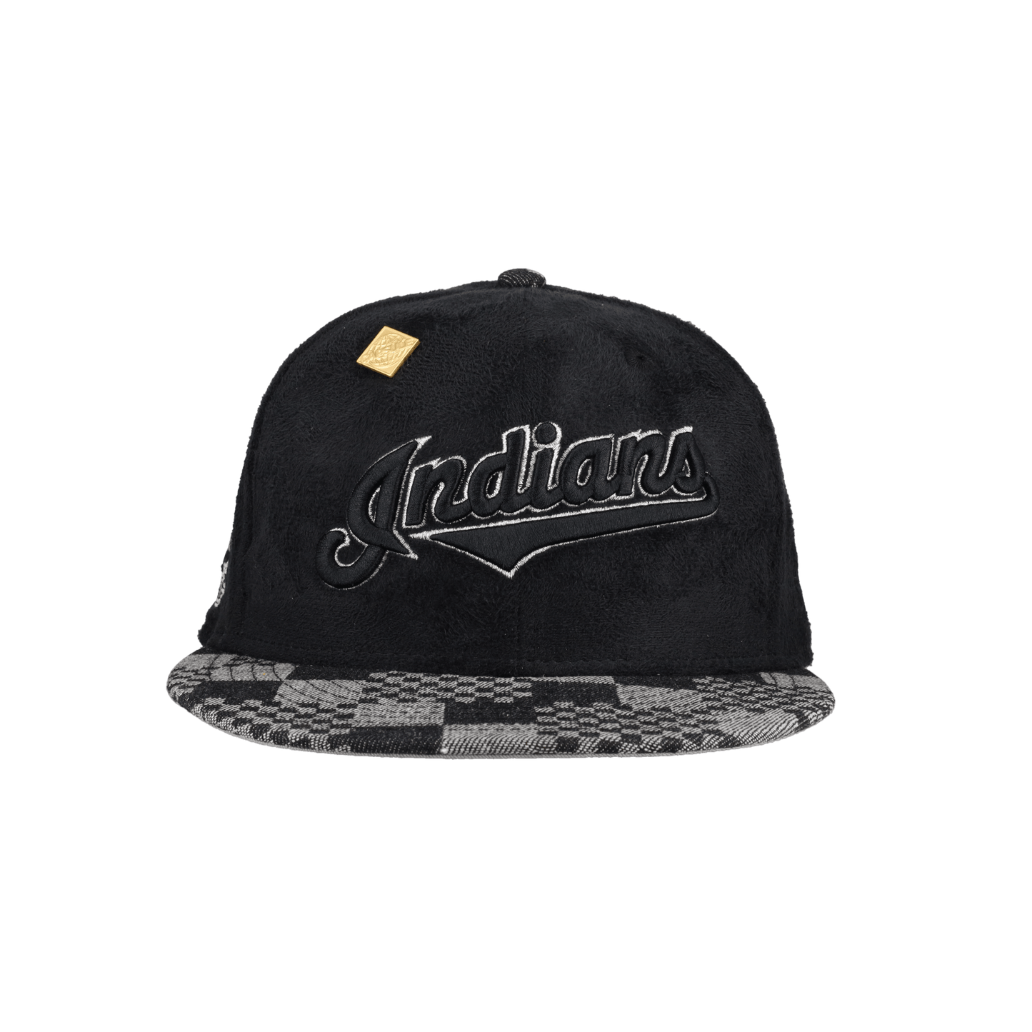 Cleveland Indians Suede Inaugural Season Patch 59Ffity Fitted Hat - Lucid Soles