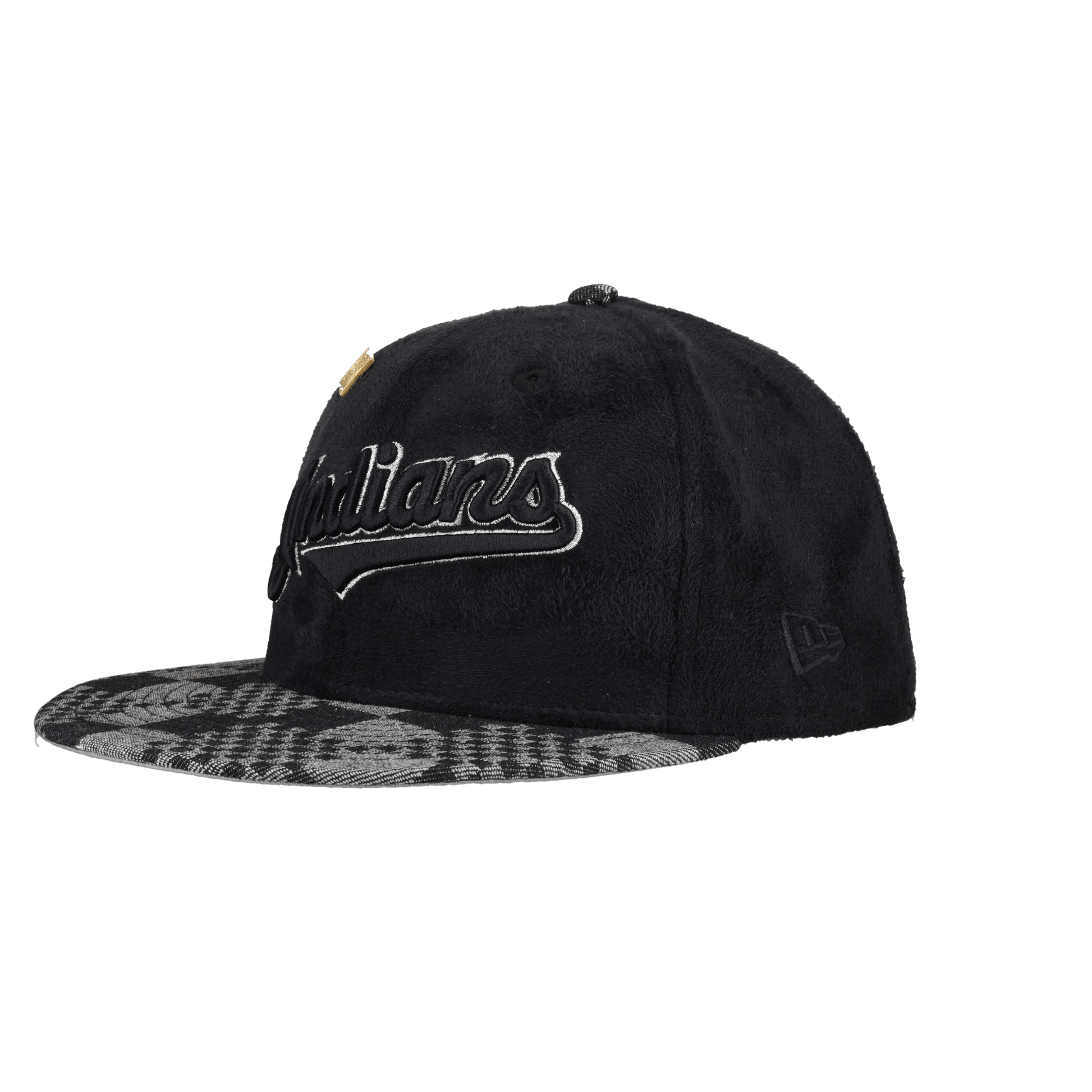 Cleveland Indians Suede Inaugural Season Patch 59Ffity Fitted Hat - Lucid Soles
