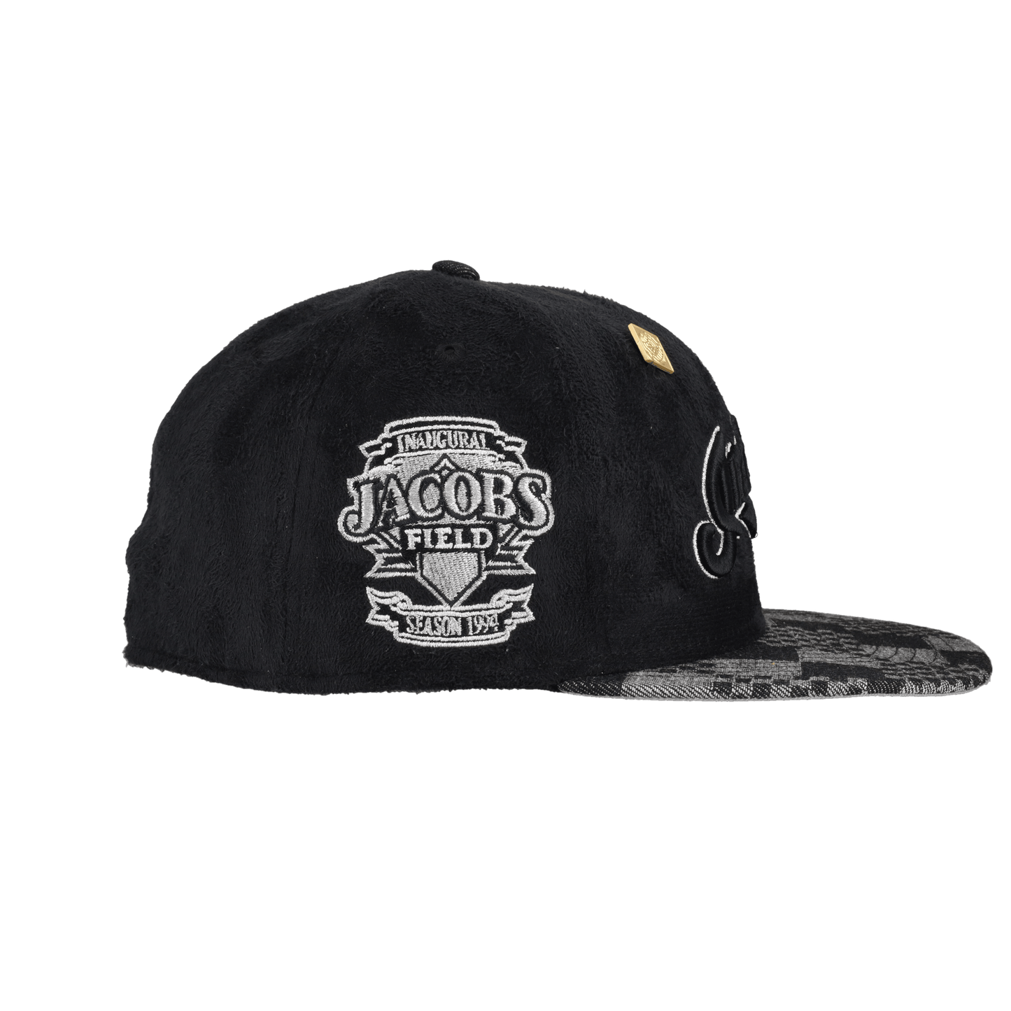 Cleveland Indians Suede Inaugural Season Patch 59Ffity Fitted Hat - Lucid Soles