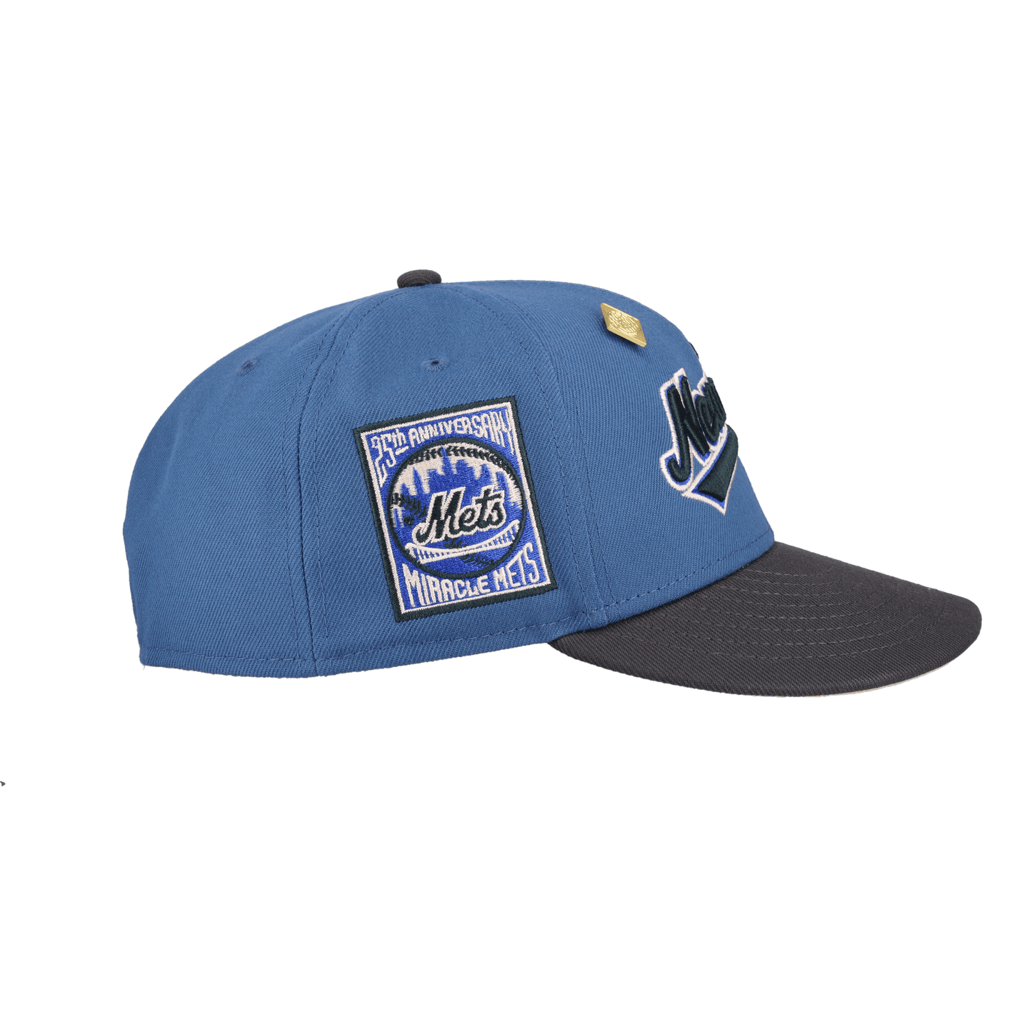 New York Mets Indigo Graphite Collection 25th Anniversary Fitted Hat - Lucid Soles