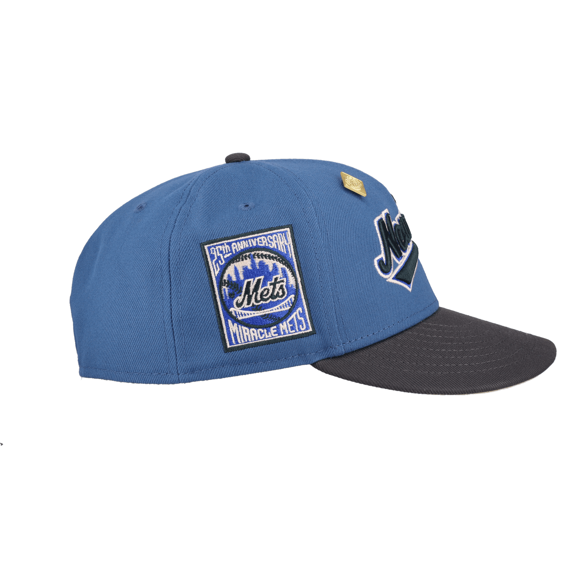 New York Mets Indigo Graphite Collection 25th Anniversary Fitted Hat - Lucid Soles
