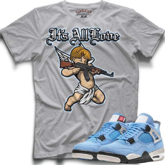 It's All Love (Retro 4 University Blue) T-Shirt - Lucid Soles