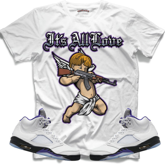 It's All Love (Retro 5 Concord) T-Shirt - Lucid Soles