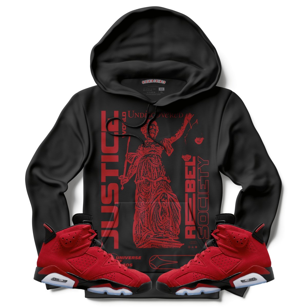 Justice World Undiscovered (Air Jordan 6 Toro Bravo) Hoodie - Lucid Soles