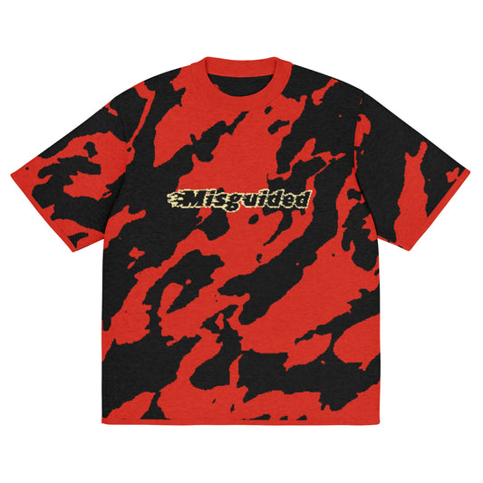 Misguided Camo (Air Jordan 14 Ferrari) Knitted Shirt - Lucid Soles
